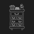 Bureau furniture vector illustration Royalty Free Stock Photo